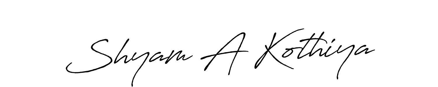 Use a signature maker to create a handwritten signature online. With this signature software, you can design (Antro_Vectra_Bolder) your own signature for name Shyam A Kothiya. Shyam A Kothiya signature style 7 images and pictures png