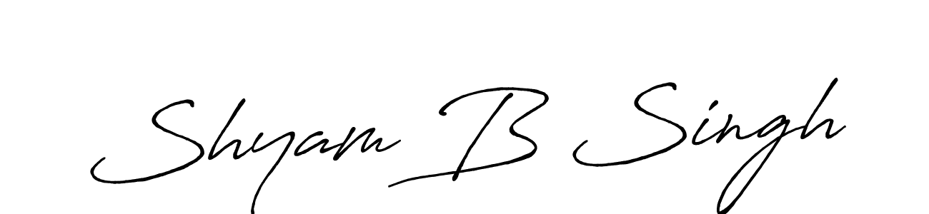 Design your own signature with our free online signature maker. With this signature software, you can create a handwritten (Antro_Vectra_Bolder) signature for name Shyam B Singh. Shyam B Singh signature style 7 images and pictures png