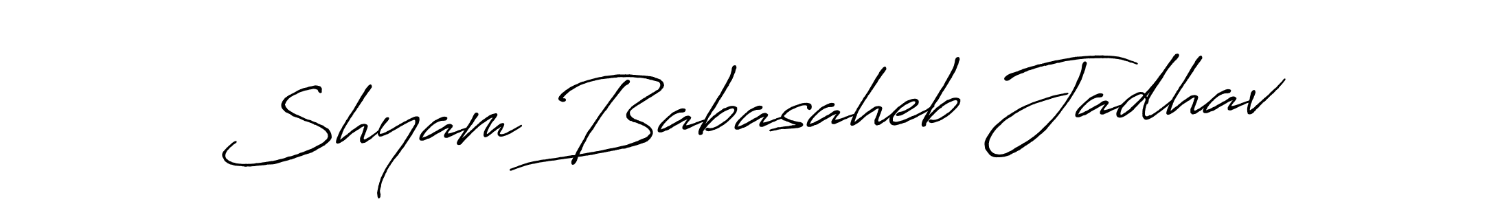 Create a beautiful signature design for name Shyam Babasaheb Jadhav. With this signature (Antro_Vectra_Bolder) fonts, you can make a handwritten signature for free. Shyam Babasaheb Jadhav signature style 7 images and pictures png