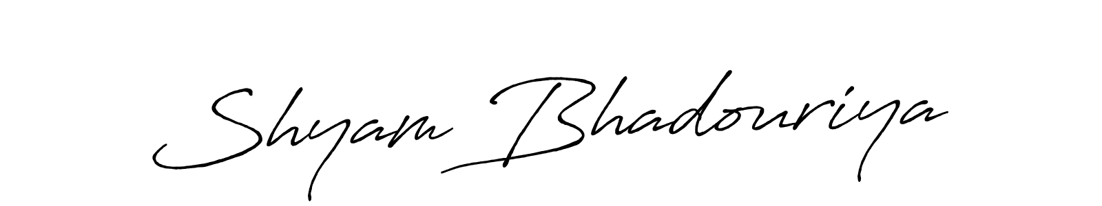 Shyam Bhadouriya stylish signature style. Best Handwritten Sign (Antro_Vectra_Bolder) for my name. Handwritten Signature Collection Ideas for my name Shyam Bhadouriya. Shyam Bhadouriya signature style 7 images and pictures png