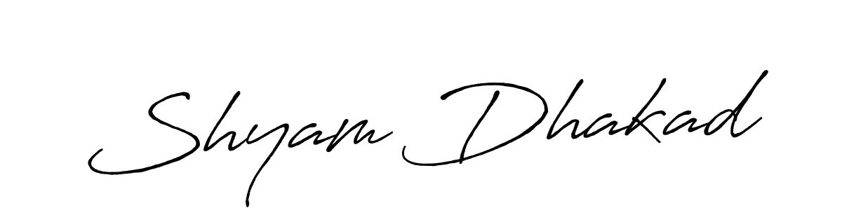 The best way (Antro_Vectra_Bolder) to make a short signature is to pick only two or three words in your name. The name Shyam Dhakad include a total of six letters. For converting this name. Shyam Dhakad signature style 7 images and pictures png