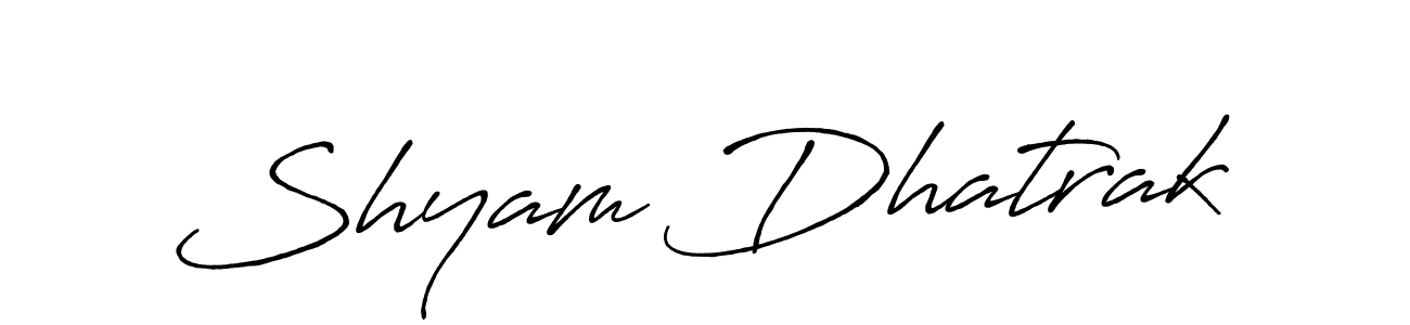 The best way (Antro_Vectra_Bolder) to make a short signature is to pick only two or three words in your name. The name Shyam Dhatrak include a total of six letters. For converting this name. Shyam Dhatrak signature style 7 images and pictures png