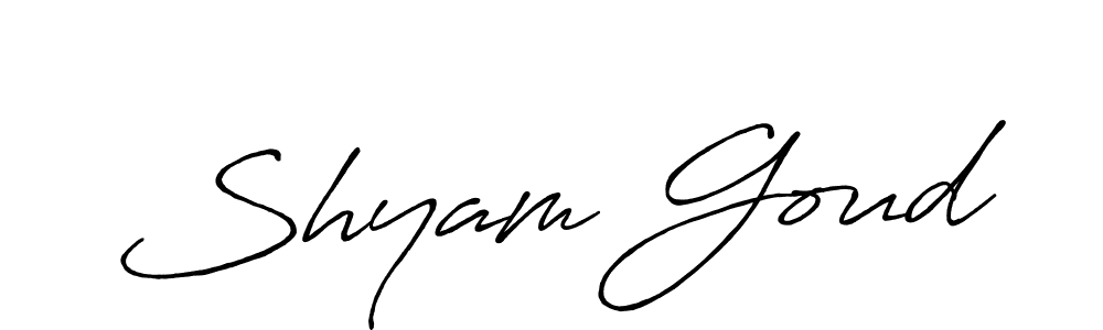 Shyam Goud stylish signature style. Best Handwritten Sign (Antro_Vectra_Bolder) for my name. Handwritten Signature Collection Ideas for my name Shyam Goud. Shyam Goud signature style 7 images and pictures png