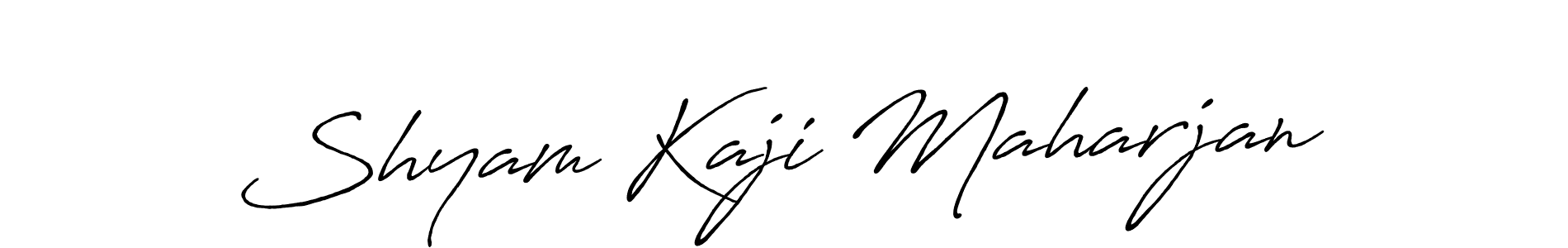 Create a beautiful signature design for name Shyam Kaji Maharjan. With this signature (Antro_Vectra_Bolder) fonts, you can make a handwritten signature for free. Shyam Kaji Maharjan signature style 7 images and pictures png