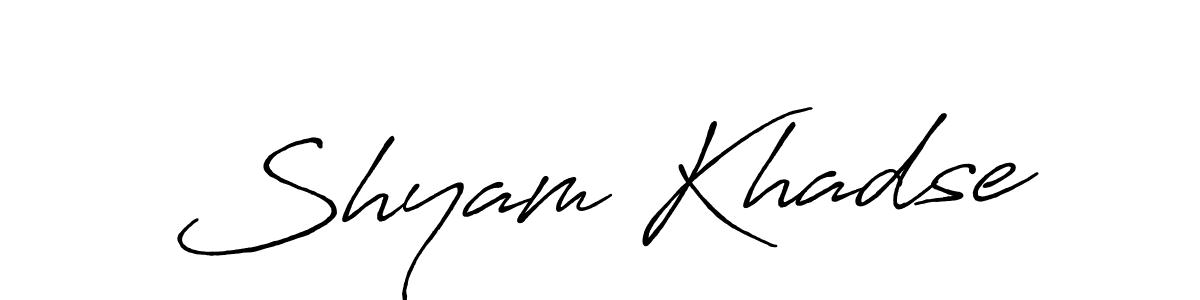 Make a short Shyam Khadse signature style. Manage your documents anywhere anytime using Antro_Vectra_Bolder. Create and add eSignatures, submit forms, share and send files easily. Shyam Khadse signature style 7 images and pictures png