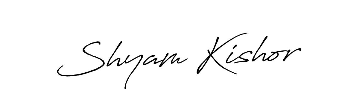 Shyam Kishor stylish signature style. Best Handwritten Sign (Antro_Vectra_Bolder) for my name. Handwritten Signature Collection Ideas for my name Shyam Kishor. Shyam Kishor signature style 7 images and pictures png