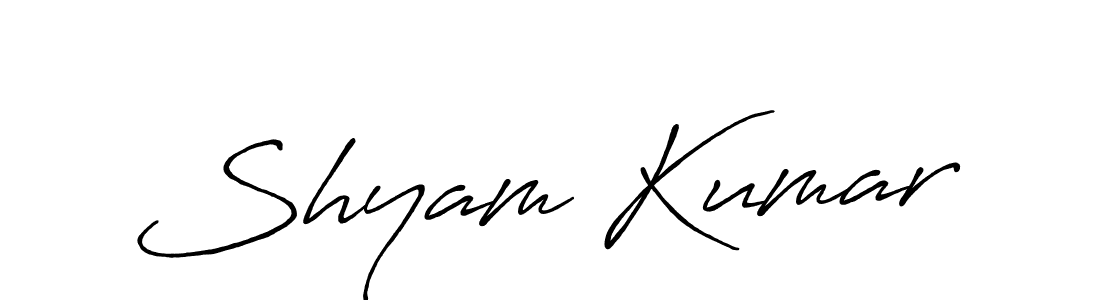 Design your own signature with our free online signature maker. With this signature software, you can create a handwritten (Antro_Vectra_Bolder) signature for name Shyam Kumar. Shyam Kumar signature style 7 images and pictures png