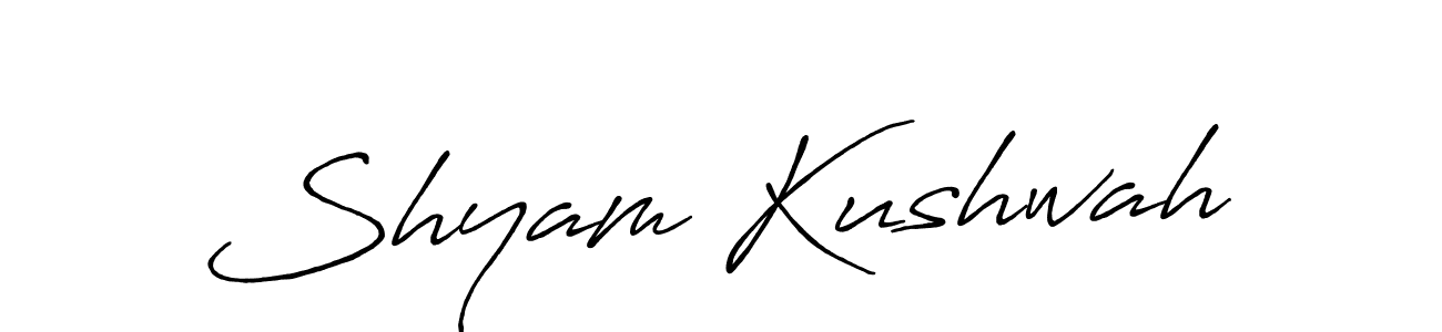 Shyam Kushwah stylish signature style. Best Handwritten Sign (Antro_Vectra_Bolder) for my name. Handwritten Signature Collection Ideas for my name Shyam Kushwah. Shyam Kushwah signature style 7 images and pictures png