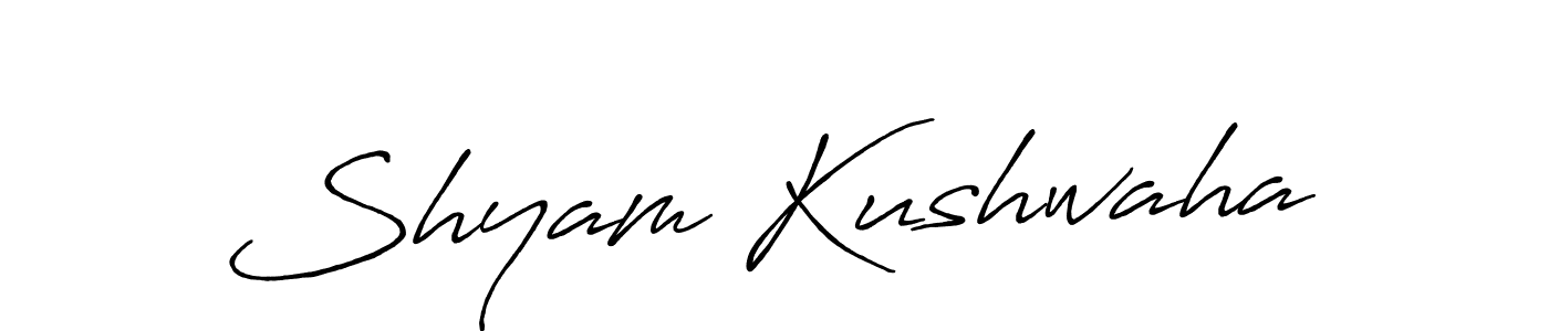 How to make Shyam Kushwaha name signature. Use Antro_Vectra_Bolder style for creating short signs online. This is the latest handwritten sign. Shyam Kushwaha signature style 7 images and pictures png