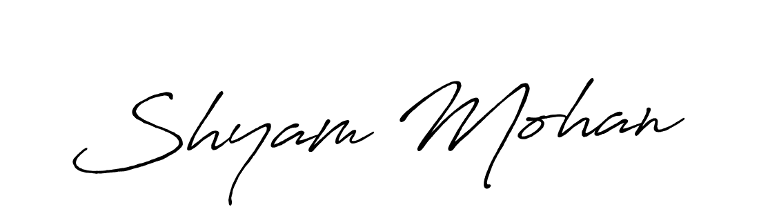 Use a signature maker to create a handwritten signature online. With this signature software, you can design (Antro_Vectra_Bolder) your own signature for name Shyam Mohan. Shyam Mohan signature style 7 images and pictures png
