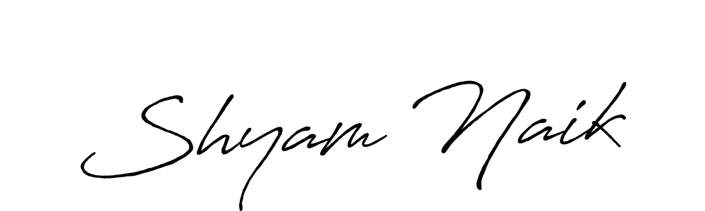 How to make Shyam Naik name signature. Use Antro_Vectra_Bolder style for creating short signs online. This is the latest handwritten sign. Shyam Naik signature style 7 images and pictures png