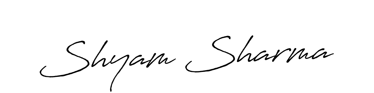 Make a short Shyam Sharma signature style. Manage your documents anywhere anytime using Antro_Vectra_Bolder. Create and add eSignatures, submit forms, share and send files easily. Shyam Sharma signature style 7 images and pictures png