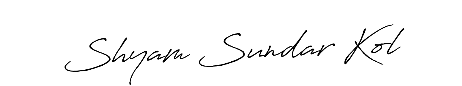 How to make Shyam Sundar Kol signature? Antro_Vectra_Bolder is a professional autograph style. Create handwritten signature for Shyam Sundar Kol name. Shyam Sundar Kol signature style 7 images and pictures png