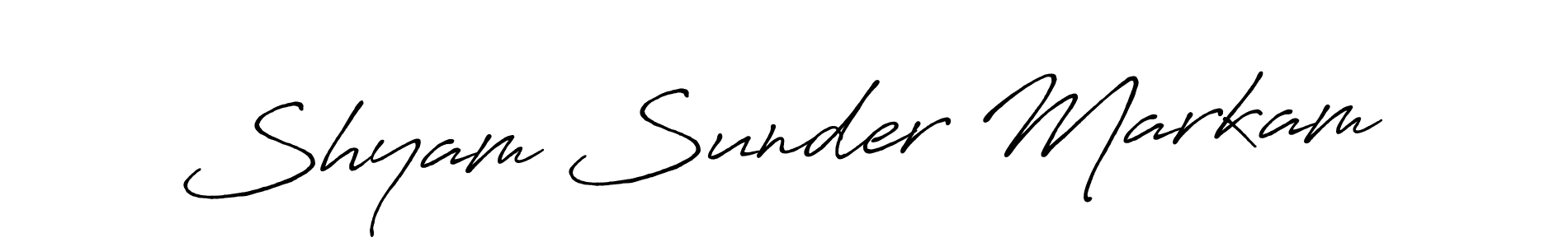 This is the best signature style for the Shyam Sunder Markam name. Also you like these signature font (Antro_Vectra_Bolder). Mix name signature. Shyam Sunder Markam signature style 7 images and pictures png