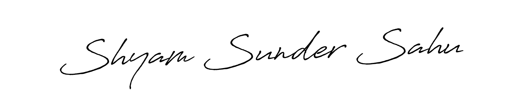 Use a signature maker to create a handwritten signature online. With this signature software, you can design (Antro_Vectra_Bolder) your own signature for name Shyam Sunder Sahu. Shyam Sunder Sahu signature style 7 images and pictures png