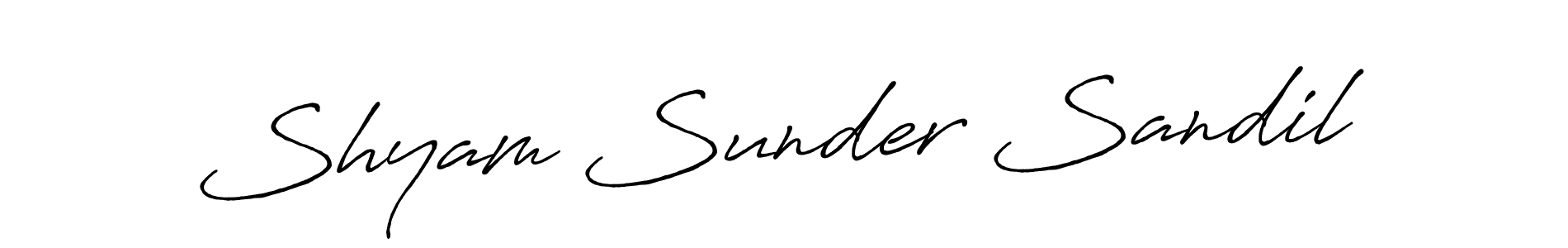 Design your own signature with our free online signature maker. With this signature software, you can create a handwritten (Antro_Vectra_Bolder) signature for name Shyam Sunder Sandil. Shyam Sunder Sandil signature style 7 images and pictures png