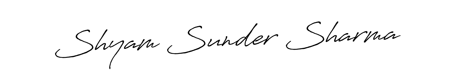 Create a beautiful signature design for name Shyam Sunder Sharma. With this signature (Antro_Vectra_Bolder) fonts, you can make a handwritten signature for free. Shyam Sunder Sharma signature style 7 images and pictures png