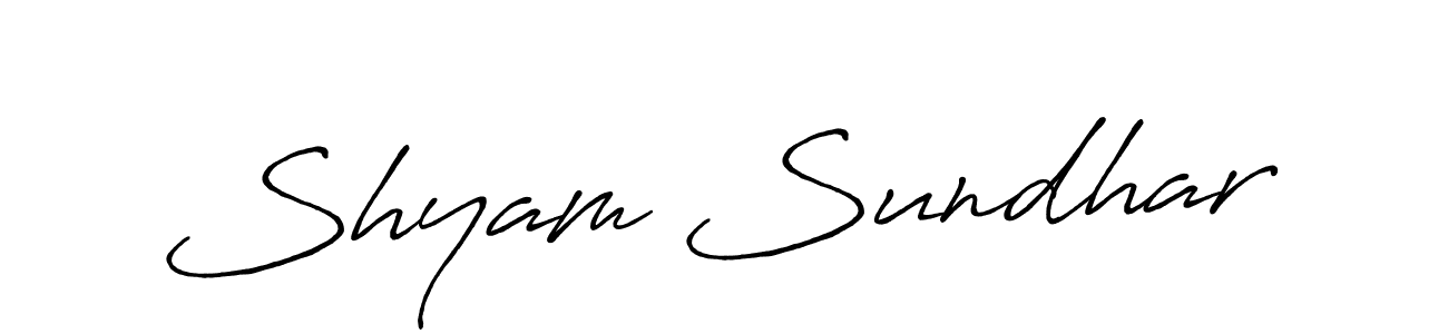 Design your own signature with our free online signature maker. With this signature software, you can create a handwritten (Antro_Vectra_Bolder) signature for name Shyam Sundhar. Shyam Sundhar signature style 7 images and pictures png