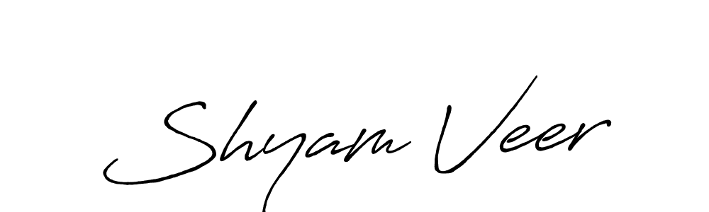 Use a signature maker to create a handwritten signature online. With this signature software, you can design (Antro_Vectra_Bolder) your own signature for name Shyam Veer. Shyam Veer signature style 7 images and pictures png