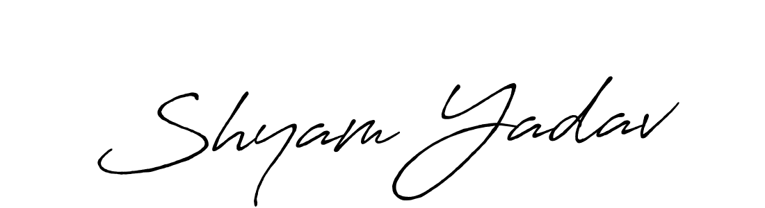 Use a signature maker to create a handwritten signature online. With this signature software, you can design (Antro_Vectra_Bolder) your own signature for name Shyam Yadav. Shyam Yadav signature style 7 images and pictures png