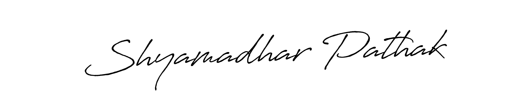 Design your own signature with our free online signature maker. With this signature software, you can create a handwritten (Antro_Vectra_Bolder) signature for name Shyamadhar Pathak. Shyamadhar Pathak signature style 7 images and pictures png