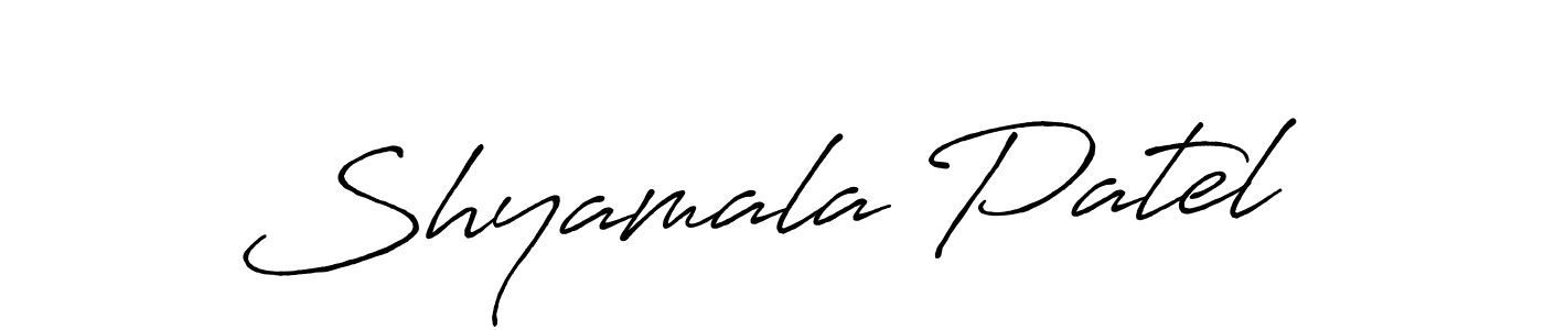 This is the best signature style for the Shyamala Patel name. Also you like these signature font (Antro_Vectra_Bolder). Mix name signature. Shyamala Patel signature style 7 images and pictures png