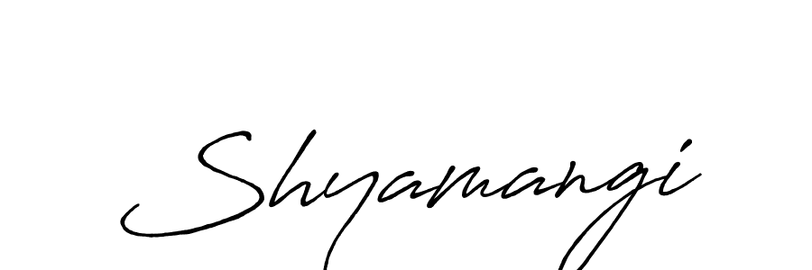 How to make Shyamangi name signature. Use Antro_Vectra_Bolder style for creating short signs online. This is the latest handwritten sign. Shyamangi signature style 7 images and pictures png