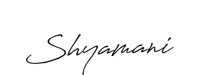 Make a beautiful signature design for name Shyamani. Use this online signature maker to create a handwritten signature for free. Shyamani signature style 7 images and pictures png