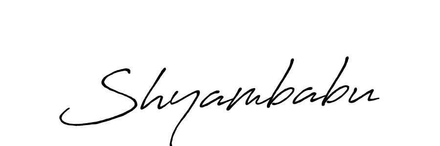 Make a beautiful signature design for name Shyambabu. With this signature (Antro_Vectra_Bolder) style, you can create a handwritten signature for free. Shyambabu signature style 7 images and pictures png