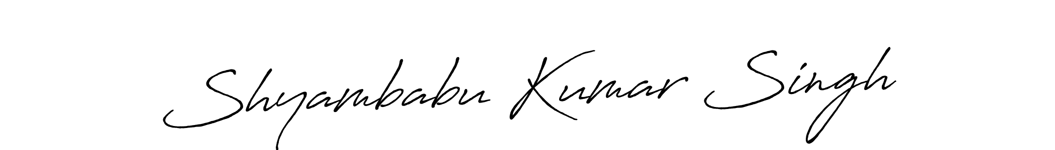 Design your own signature with our free online signature maker. With this signature software, you can create a handwritten (Antro_Vectra_Bolder) signature for name Shyambabu Kumar Singh. Shyambabu Kumar Singh signature style 7 images and pictures png