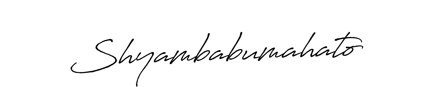 Make a beautiful signature design for name Shyambabumahato. With this signature (Antro_Vectra_Bolder) style, you can create a handwritten signature for free. Shyambabumahato signature style 7 images and pictures png