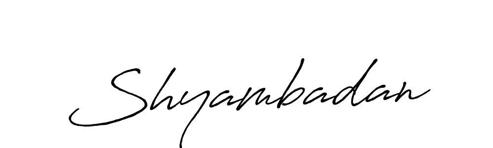 if you are searching for the best signature style for your name Shyambadan. so please give up your signature search. here we have designed multiple signature styles  using Antro_Vectra_Bolder. Shyambadan signature style 7 images and pictures png
