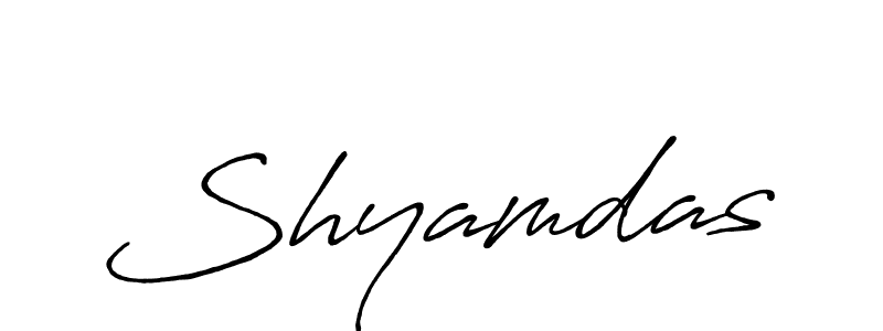 Use a signature maker to create a handwritten signature online. With this signature software, you can design (Antro_Vectra_Bolder) your own signature for name Shyamdas. Shyamdas signature style 7 images and pictures png
