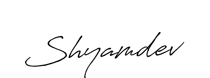 Shyamdev stylish signature style. Best Handwritten Sign (Antro_Vectra_Bolder) for my name. Handwritten Signature Collection Ideas for my name Shyamdev. Shyamdev signature style 7 images and pictures png