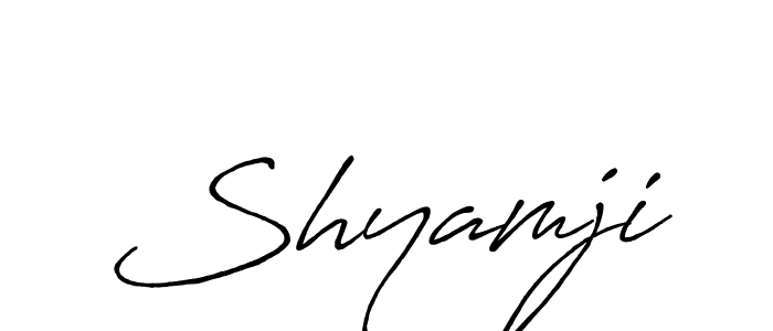 Design your own signature with our free online signature maker. With this signature software, you can create a handwritten (Antro_Vectra_Bolder) signature for name Shyamji. Shyamji signature style 7 images and pictures png