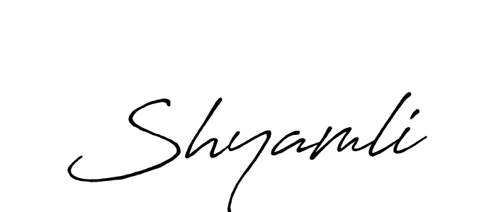 if you are searching for the best signature style for your name Shyamli. so please give up your signature search. here we have designed multiple signature styles  using Antro_Vectra_Bolder. Shyamli signature style 7 images and pictures png
