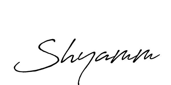 Create a beautiful signature design for name Shyamm. With this signature (Antro_Vectra_Bolder) fonts, you can make a handwritten signature for free. Shyamm signature style 7 images and pictures png