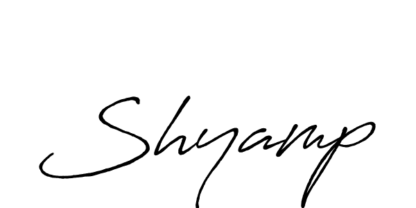 How to make Shyamp name signature. Use Antro_Vectra_Bolder style for creating short signs online. This is the latest handwritten sign. Shyamp signature style 7 images and pictures png