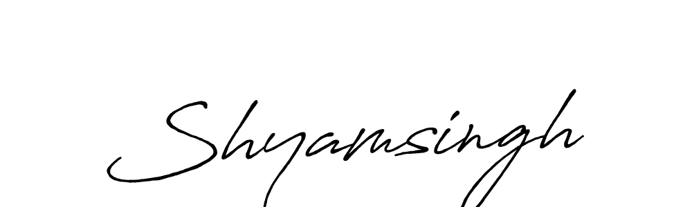 How to make Shyamsingh name signature. Use Antro_Vectra_Bolder style for creating short signs online. This is the latest handwritten sign. Shyamsingh signature style 7 images and pictures png