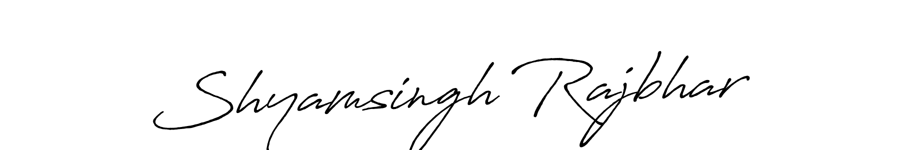 The best way (Antro_Vectra_Bolder) to make a short signature is to pick only two or three words in your name. The name Shyamsingh Rajbhar include a total of six letters. For converting this name. Shyamsingh Rajbhar signature style 7 images and pictures png