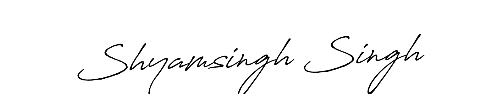 Design your own signature with our free online signature maker. With this signature software, you can create a handwritten (Antro_Vectra_Bolder) signature for name Shyamsingh Singh. Shyamsingh Singh signature style 7 images and pictures png