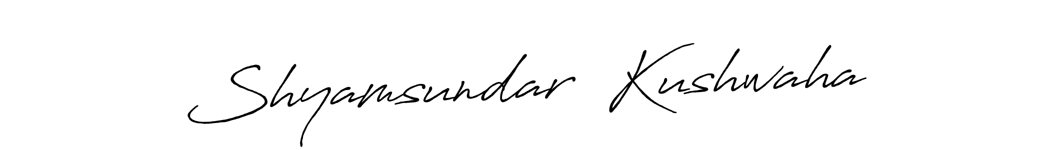 Make a beautiful signature design for name Shyamsundar  Kushwaha. With this signature (Antro_Vectra_Bolder) style, you can create a handwritten signature for free. Shyamsundar  Kushwaha signature style 7 images and pictures png