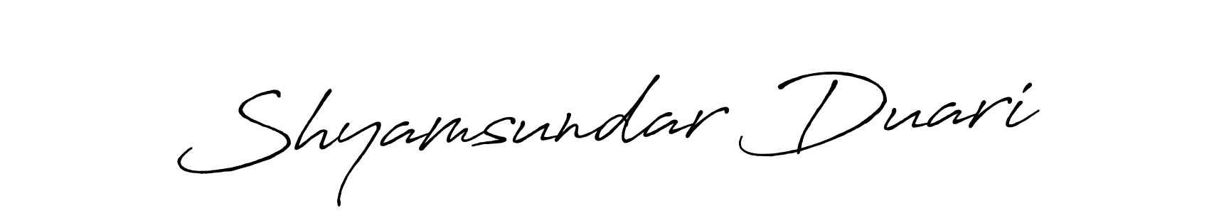 How to make Shyamsundar Duari name signature. Use Antro_Vectra_Bolder style for creating short signs online. This is the latest handwritten sign. Shyamsundar Duari signature style 7 images and pictures png