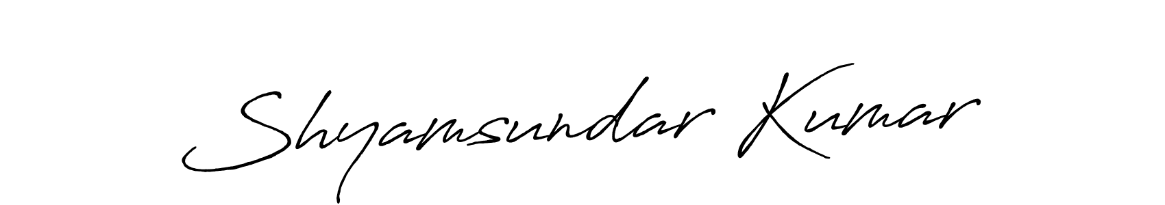 Create a beautiful signature design for name Shyamsundar Kumar. With this signature (Antro_Vectra_Bolder) fonts, you can make a handwritten signature for free. Shyamsundar Kumar signature style 7 images and pictures png