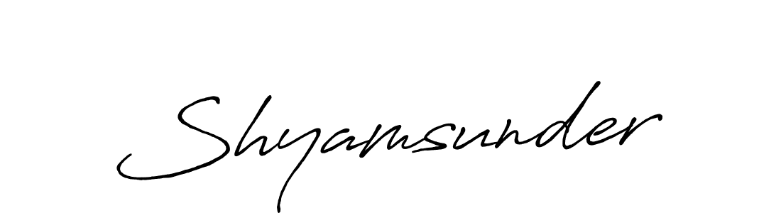 Design your own signature with our free online signature maker. With this signature software, you can create a handwritten (Antro_Vectra_Bolder) signature for name Shyamsunder. Shyamsunder signature style 7 images and pictures png