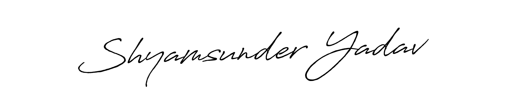 How to make Shyamsunder Yadav signature? Antro_Vectra_Bolder is a professional autograph style. Create handwritten signature for Shyamsunder Yadav name. Shyamsunder Yadav signature style 7 images and pictures png