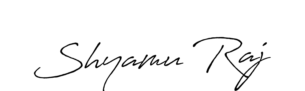 Shyamu Raj stylish signature style. Best Handwritten Sign (Antro_Vectra_Bolder) for my name. Handwritten Signature Collection Ideas for my name Shyamu Raj. Shyamu Raj signature style 7 images and pictures png