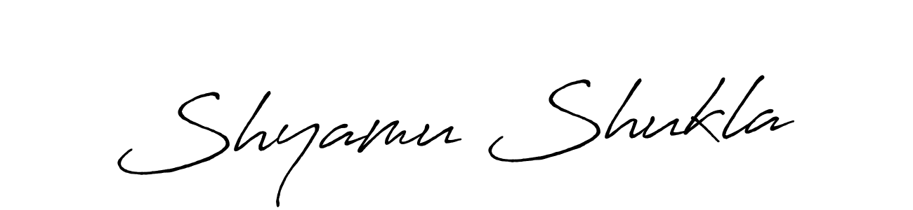 Also You can easily find your signature by using the search form. We will create Shyamu Shukla name handwritten signature images for you free of cost using Antro_Vectra_Bolder sign style. Shyamu Shukla signature style 7 images and pictures png