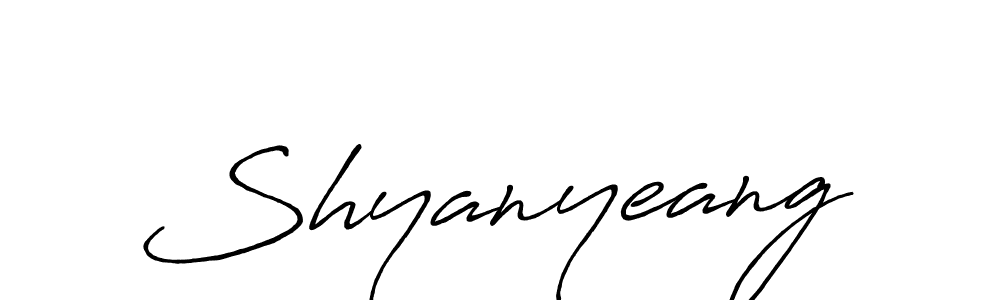 Design your own signature with our free online signature maker. With this signature software, you can create a handwritten (Antro_Vectra_Bolder) signature for name Shyanyeang. Shyanyeang signature style 7 images and pictures png