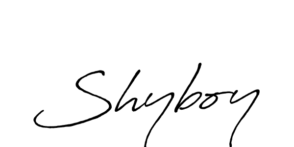 Similarly Antro_Vectra_Bolder is the best handwritten signature design. Signature creator online .You can use it as an online autograph creator for name Shyboy. Shyboy signature style 7 images and pictures png